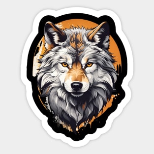 Wolf Wildlife AI Art Sticker